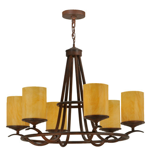 2nd Avenue - 871488.36 - Six Light Chandelier - Octavia - Rusty Nail