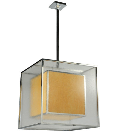 2nd Avenue - 218355-4 - Three Light Pendant - Quadrato - Chrome