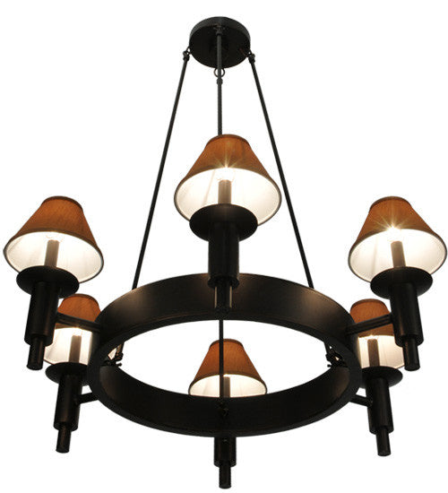 2nd Avenue - 871484.36 - Six Light Chandelier - Calais - Mahogany Bronze