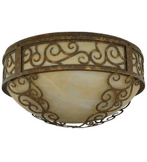 2nd Avenue - 871175.21.cm - Three Light Flushmount - Lilliana - Pompeii Gold