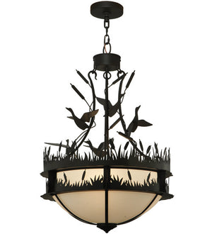 2nd Avenue - 05.0673.24 - Four Light Pendant - Ducks in Flight - Oil Rubbed Bronze