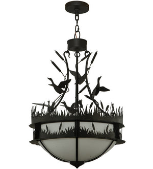 2nd Avenue - 05.0673.24 - Four Light Pendant - Ducks in Flight - Oil Rubbed Bronze