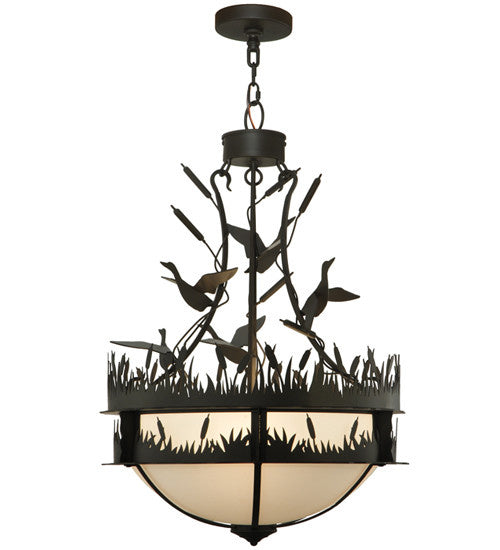 2nd Avenue - 05.0673.24 - Four Light Pendant - Ducks in Flight - Oil Rubbed Bronze