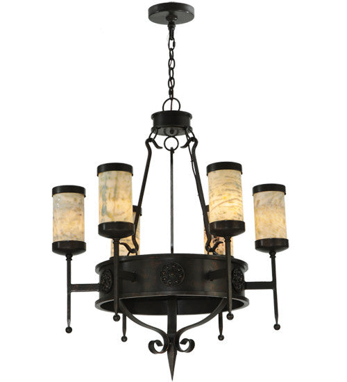 2nd Avenue - 871443.30.DS - Six Light Chandelier - Lorenzo - Gilded Tobacco