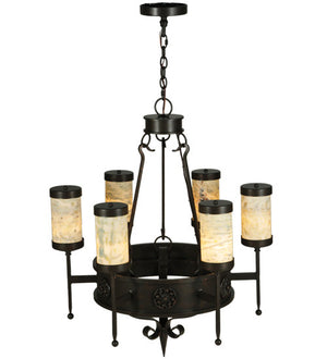 2nd Avenue - 871443.30.DS - Six Light Chandelier - Lorenzo - Gilded Tobacco