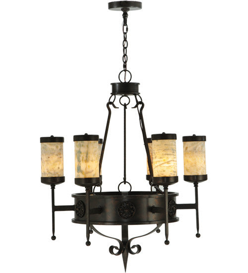 2nd Avenue - 871443.30.DS - Six Light Chandelier - Lorenzo - Gilded Tobacco