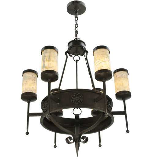 2nd Avenue - 871443.30.DS - Six Light Chandelier - Lorenzo - Gilded Tobacco