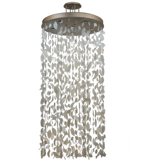 2nd Avenue - 200003-8.42W - Six Light Pendant - Ginkgo Leaf - Champagne Metallic