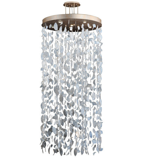 2nd Avenue - 200003-8.42W - Six Light Pendant - Ginkgo Leaf - Champagne Metallic