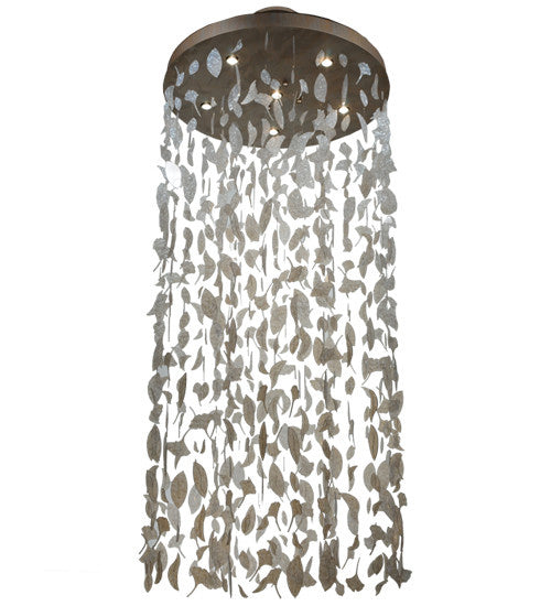 2nd Avenue - 200003-8.42W - Six Light Pendant - Ginkgo Leaf - Champagne Metallic