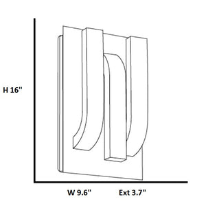 Access - 20056LEDDMG-SAT - LED Wall Fixture - Trilogy - Satin