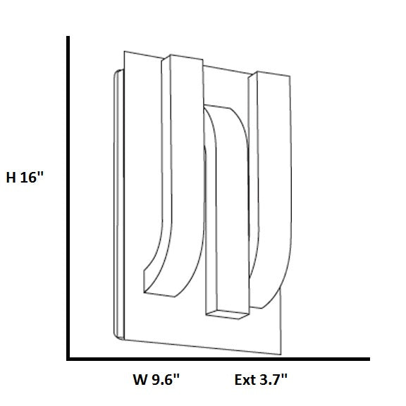 Access - 20056LEDDMG-SAT - LED Wall Fixture - Trilogy - Satin