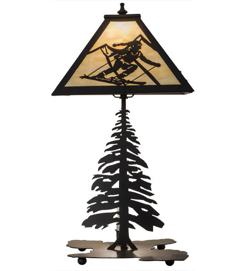 Meyda Tiffany - 181467 - Two Light Table Lamp - Alpine - Oil Rubbed Bronze