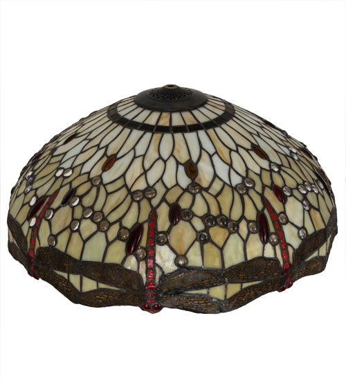 Meyda Tiffany - 99252 - Shade - Tiffany Hanginghead Dragonfly - Beige Flame