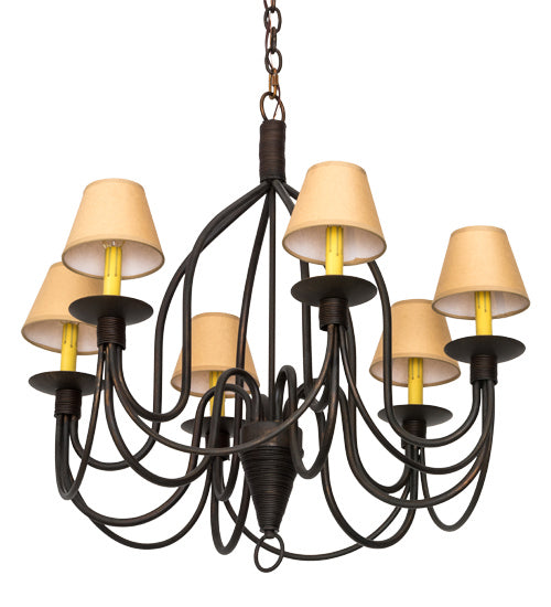 Meyda Tiffany - 185646 - Six Light Chandelier - Bell - Cimarron Bronze