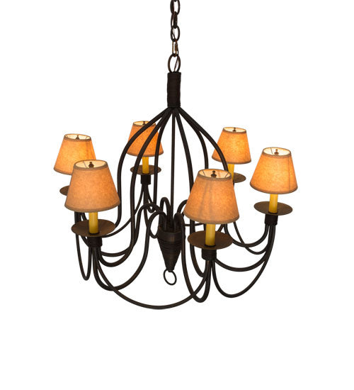 Meyda Tiffany - 185646 - Six Light Chandelier - Bell - Cimarron Bronze