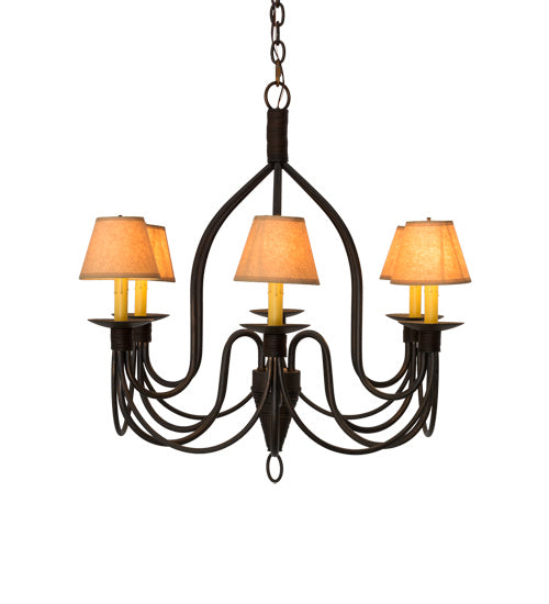 Meyda Tiffany - 185646 - Six Light Chandelier - Bell - Cimarron Bronze