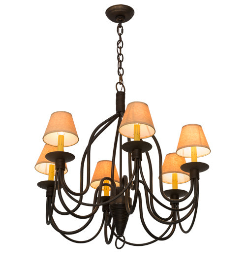 Meyda Tiffany - 185646 - Six Light Chandelier - Bell - Cimarron Bronze