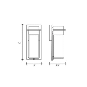 Justice Designs - FSN-7541W-RAIN-NCKL - LED Outdoor Wall Sconce - Fusion - Brushed Nickel