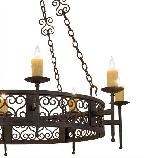 Meyda Tiffany - 190078 - Eight Light Chandelier - Toscano - Copper Rust