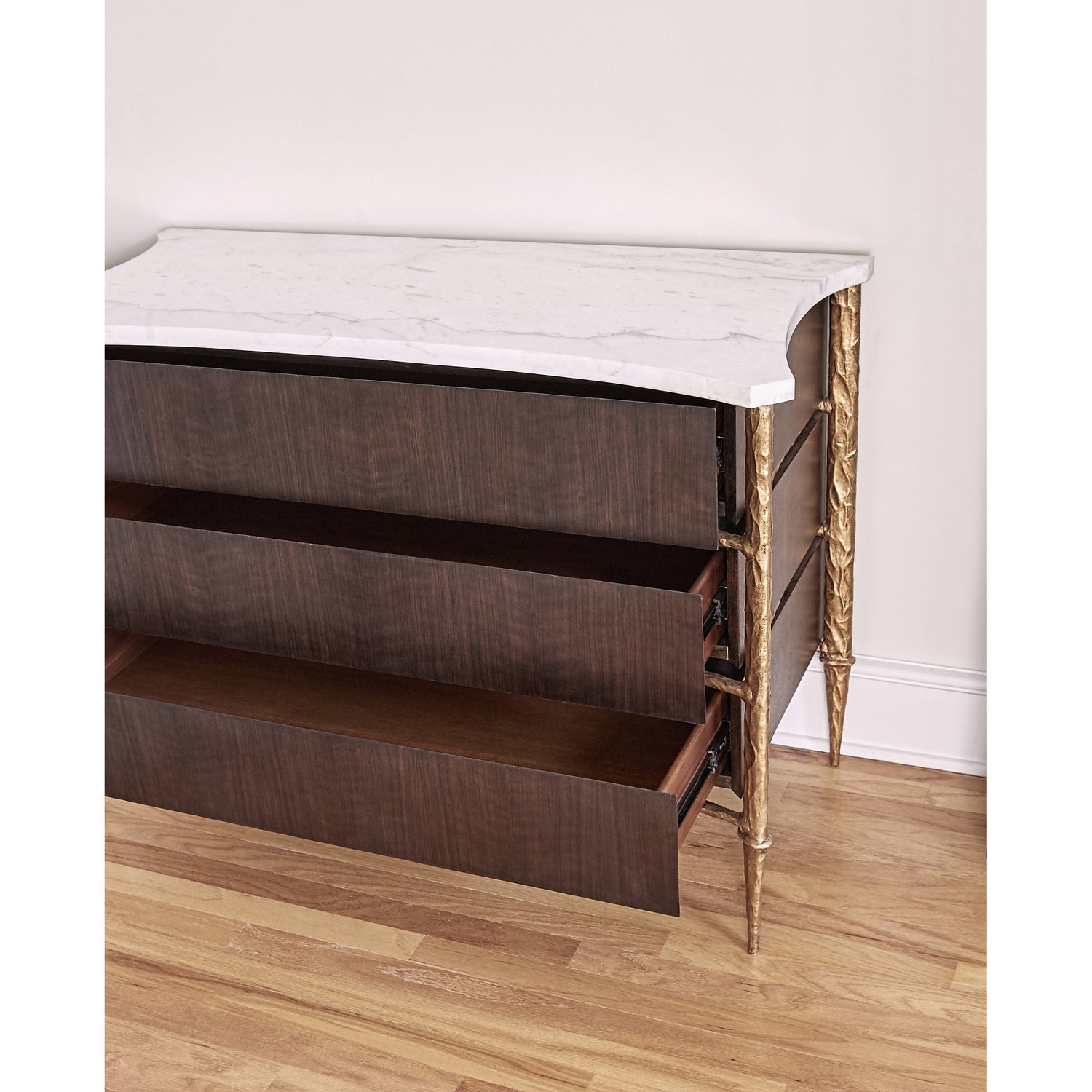 Ambella Home - 06813-830-001 - Chest - Chiseled - Walnut / Gold