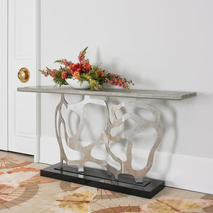 Ambella Home - 07200-850-002 - Console - Sculpted - Silver