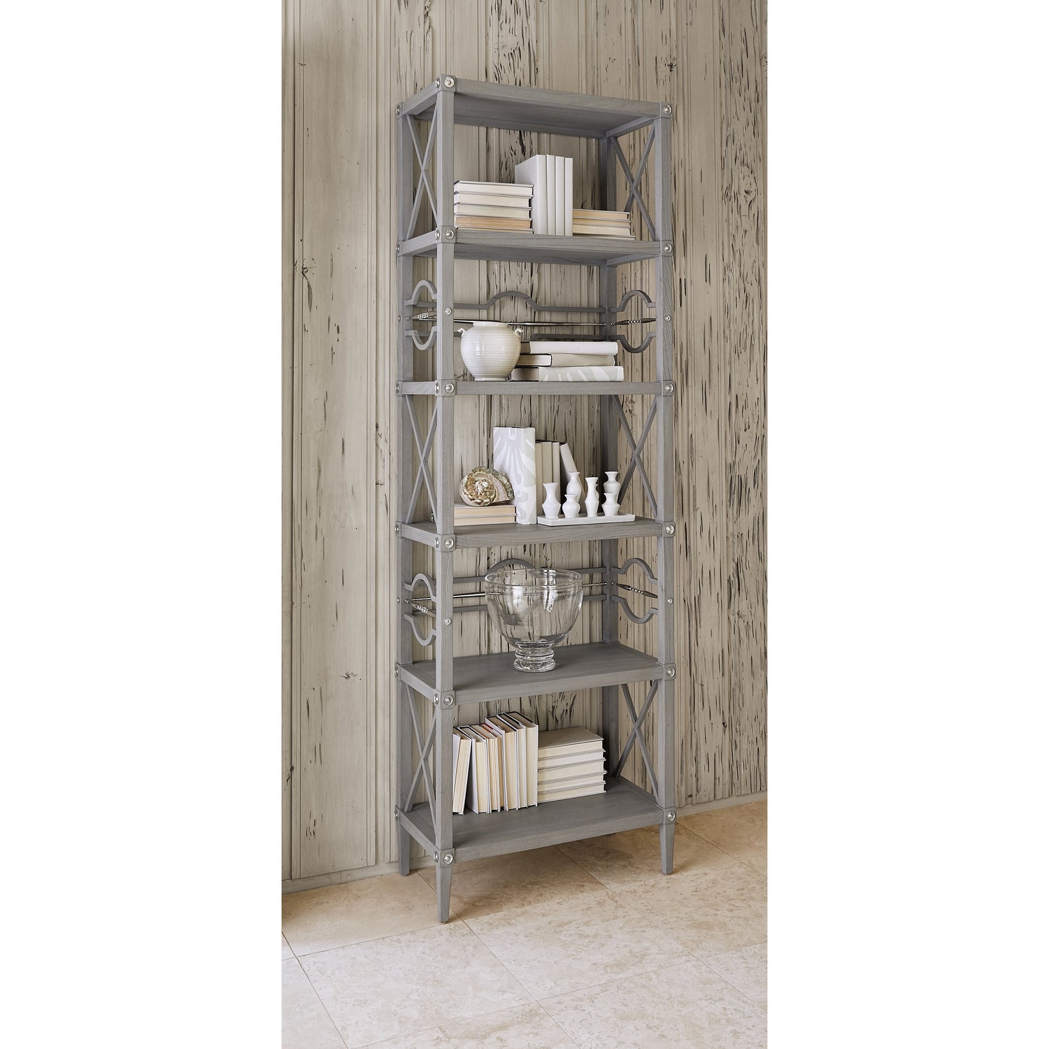 Ambella Home - 17554-800-002 - Etagere - Spindle - Weathered Grey