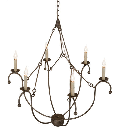 2nd Avenue - 48259-838R - Six Light Chandelier - Vienna - Corinth