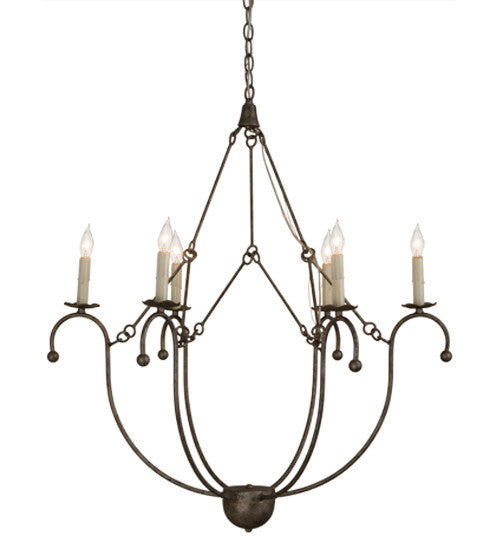 2nd Avenue - 48259-838R - Six Light Chandelier - Vienna - Corinth