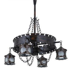 2nd Avenue - 36303-5 - Four Light Chandelier - Antique Gothic - Gothic Gold