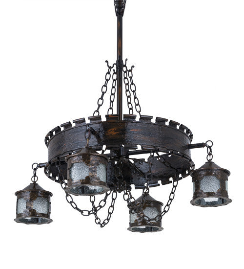 2nd Avenue - 36303-5 - Four Light Chandelier - Antique Gothic - Gothic Gold