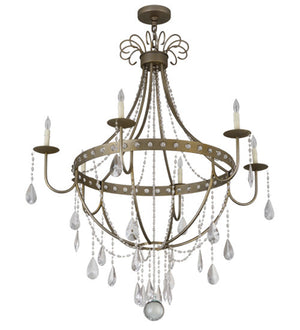 2nd Avenue - 48259-931R - Six Light Chandelier - Azaleia - Faux Silver Leaf