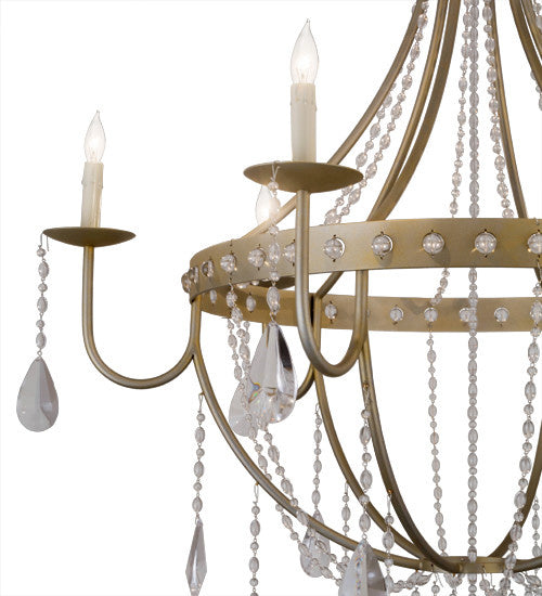 2nd Avenue - 48259-931R - Six Light Chandelier - Azaleia - Faux Silver Leaf