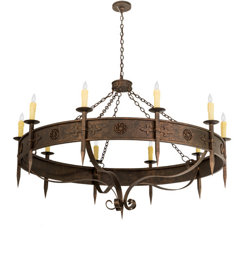 Meyda Tiffany - 115623 - Ten Light Chandelier - Calandra - Gilded Tobacco