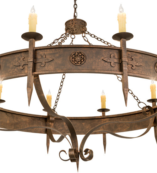 Meyda Tiffany - 115623 - Ten Light Chandelier - Calandra - Gilded Tobacco