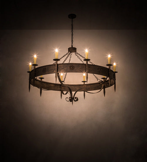 Meyda Tiffany - 115623 - Ten Light Chandelier - Calandra - Gilded Tobacco