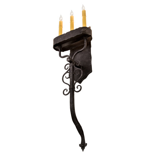 Meyda Tiffany - 115637 - Three Light Wall Sconce - Ahriman - Smoke