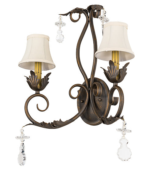 Meyda Tiffany - 120759 - Two Light Wall Sconce - Felicia - French Bronze