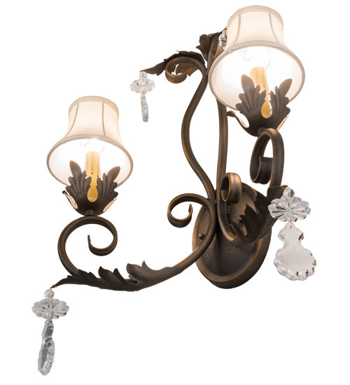 Meyda Tiffany - 120759 - Two Light Wall Sconce - Felicia - French Bronze