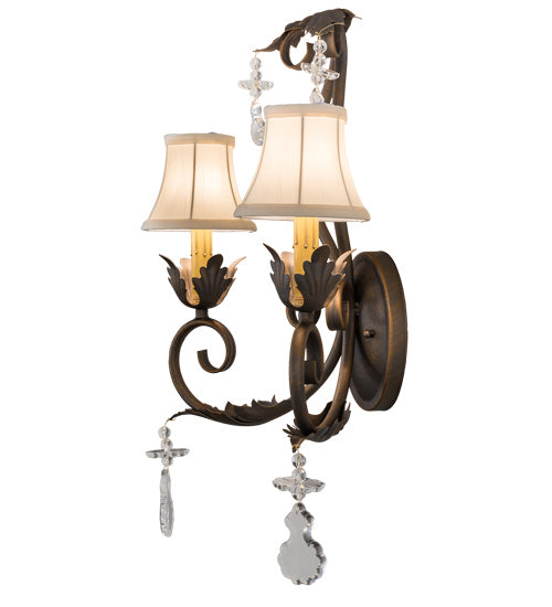 Meyda Tiffany - 120759 - Two Light Wall Sconce - Felicia - French Bronze