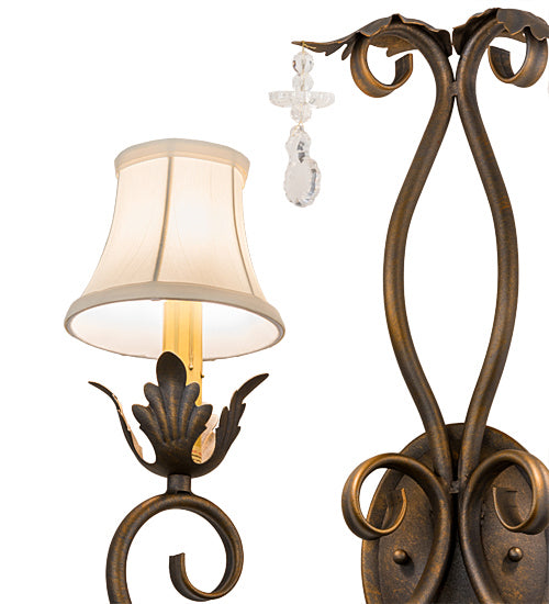 Meyda Tiffany - 120759 - Two Light Wall Sconce - Felicia - French Bronze