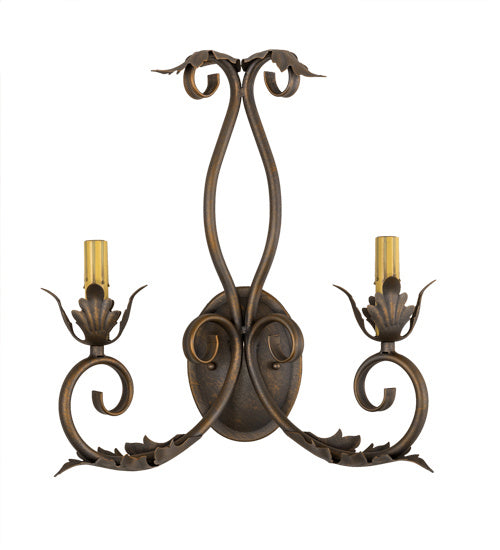 Meyda Tiffany - 120759 - Two Light Wall Sconce - Felicia - French Bronze