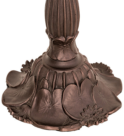 Meyda Tiffany - 158934 - One Light Table Base - Lily - Mahogany Bronze