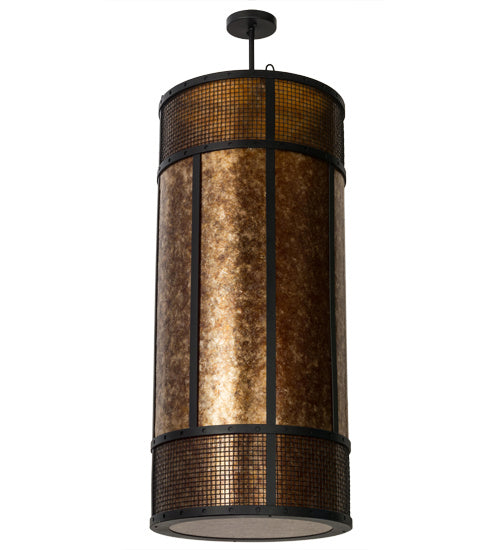 Meyda Tiffany - 182589 - Eight Light Pendant - Cilindro - Textured Black