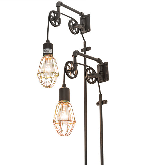 Meyda Tiffany - 189156 - Two Light Wall Sconce - Alva - Industrial Steel