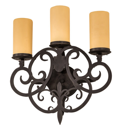 Meyda Tiffany - 189166 - Three Light Wall Sconce - Ashley - Costello Black