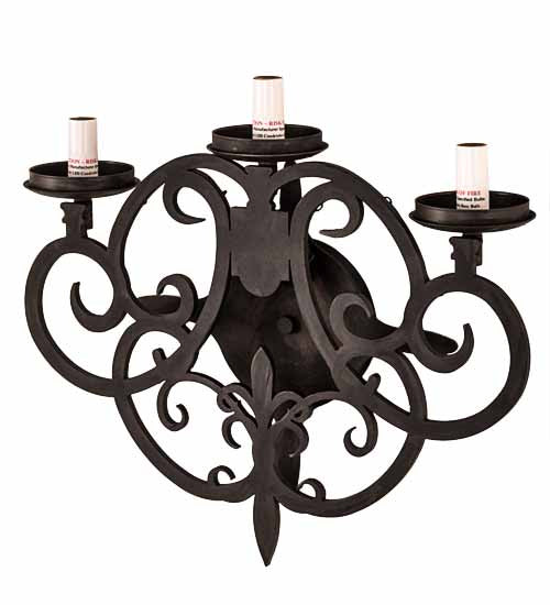 Meyda Tiffany - 189166 - Three Light Wall Sconce - Ashley - Costello Black