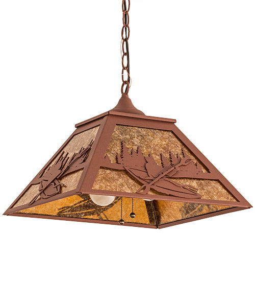 Meyda Tiffany - 190327 - Two Light Pendant - Kayaker - Rust