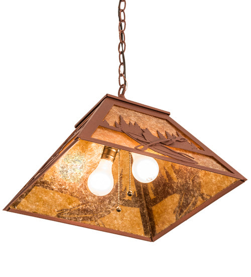 Meyda Tiffany - 190327 - Two Light Pendant - Kayaker - Rust