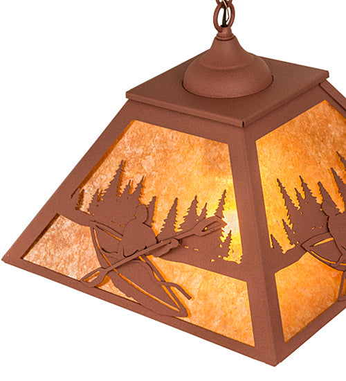 Meyda Tiffany - 190327 - Two Light Pendant - Kayaker - Rust